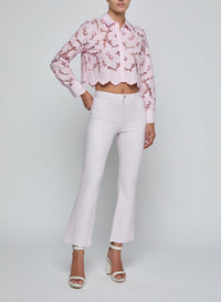 Blouse courte L'Agence Seychelle Pale Cameo Pink