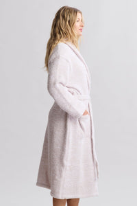 Barefoot Dreams Womens Cozychic Adult Robe He Stone/White