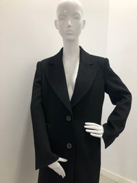 Riani Wool Blend Coat with Stitching Detail on Collar