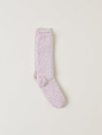 Barefoot Dreams Women's Cozychic Heathered Socks Dusty Rose/White