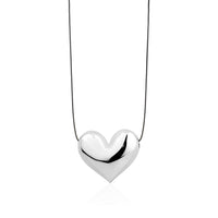 Lian Jewels Large Shiny Heart Necklace