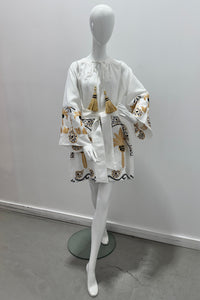 Robe Calyra de Lace the Label Blanc cassé