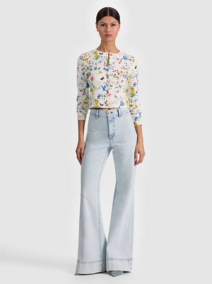 Alice & Olivia Carson Printed Cardigan