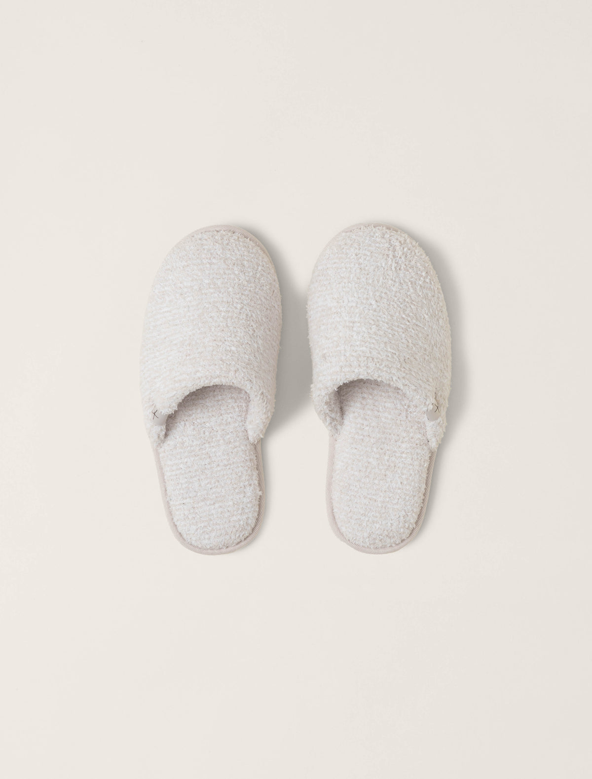 Barefoot Dreams Women's Cozychic Unisex Slipper Stone/White