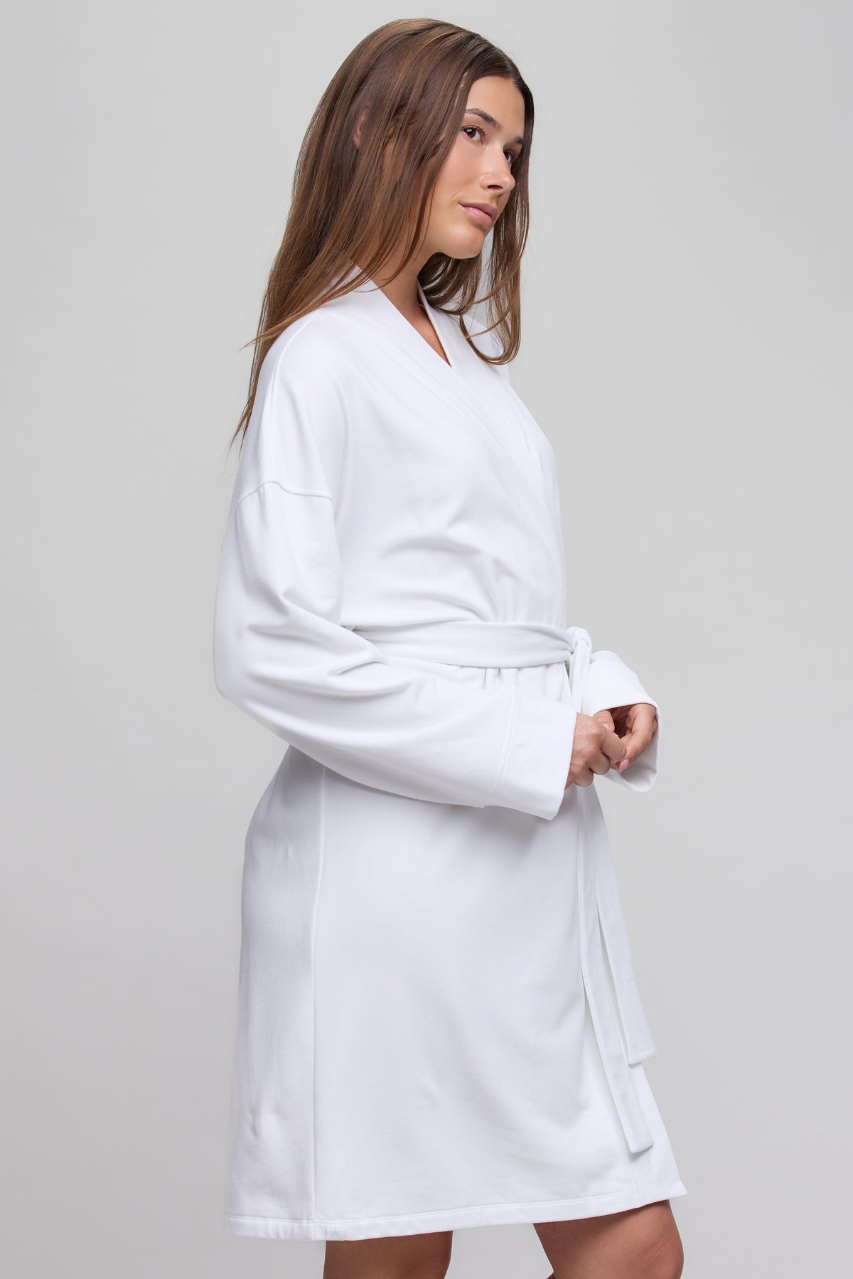 Peignoir d'intérieur Brushed Luxe pour femme Barefoot Dreams BDWMC26903 Sel marin