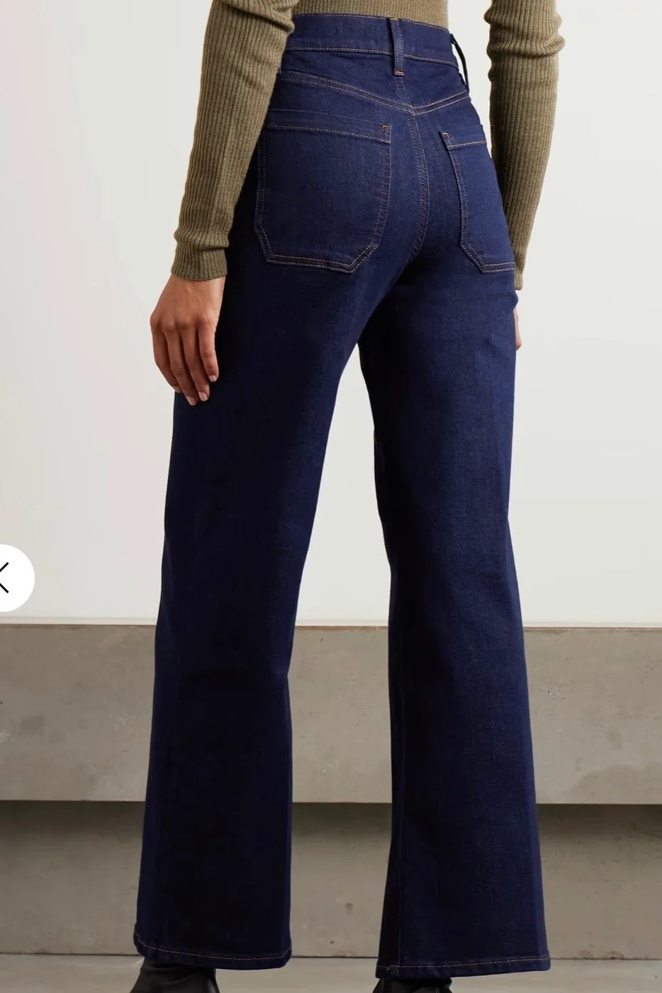 Pantalon Palazzo Slim Pearl, poche Modernist, délavage Rinse Frame