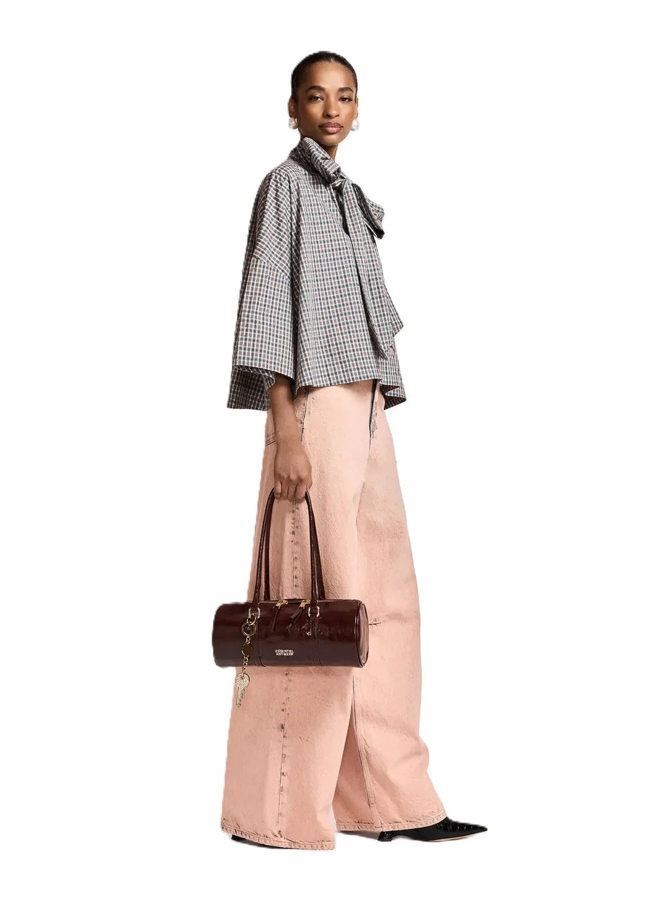 Essentiel Kafir Pussy Bow-Tie Top Steel