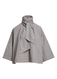 Essentiel Kafir Pussy Bow-Tie Top Steel