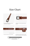 Brave Leather Otir Double Circle Buckle Belt