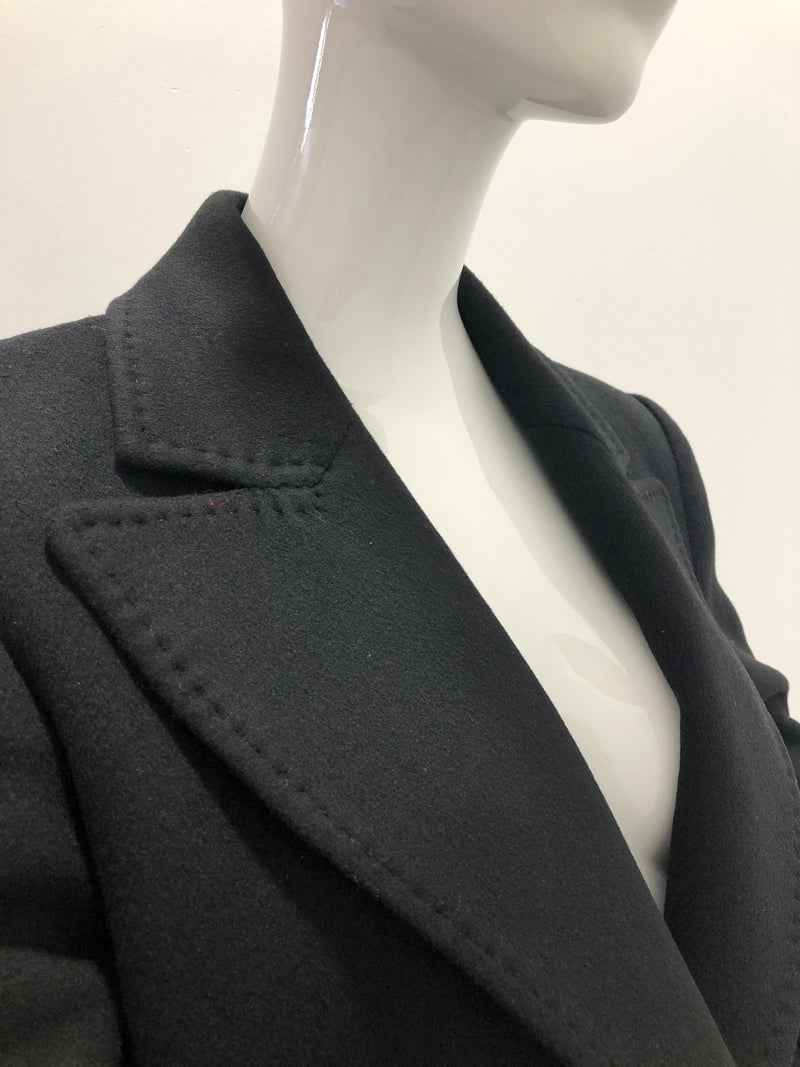 Riani Wool Blend Coat with Stitching Detail on Collar