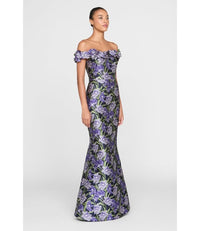 Robe Évasée Theia Olyssia Iris Blossom/Marine