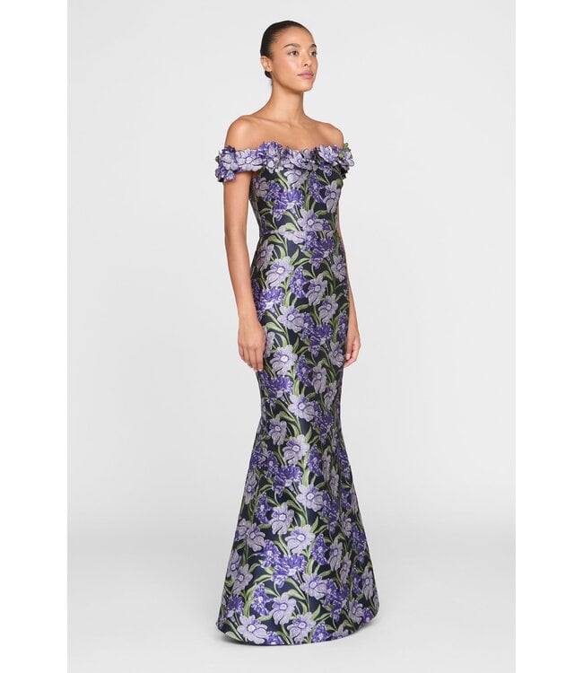 Robe Évasée Theia Olyssia Iris Blossom/Marine