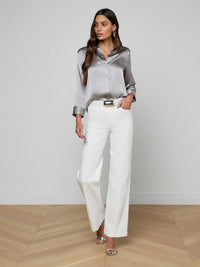 Blouse manches 3/4 L'Agence Dani Light Pewter