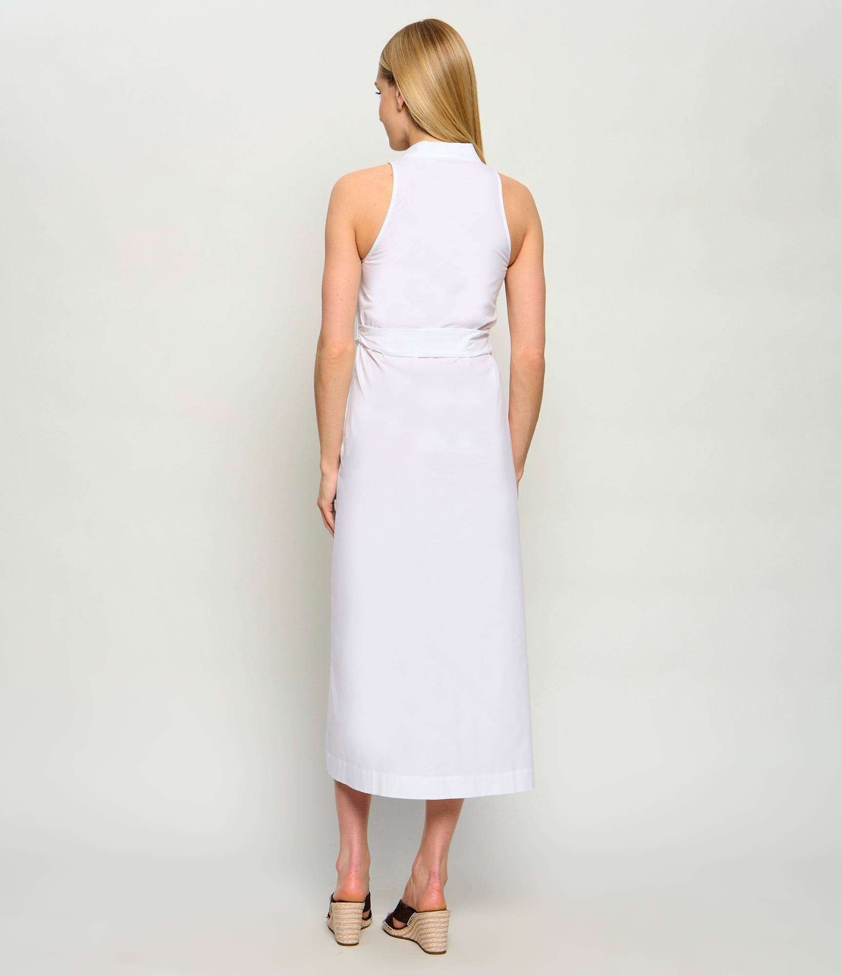 Robe en popeline de coton Marella blanche