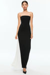 Alice & Olivia Retha Strapless Maxi Dress With Pleated Godet