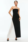 Alice & Olivia Retha Strapless Maxi Dress With Pleated Godet