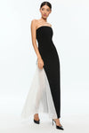 Alice & Olivia Retha Strapless Maxi Dress With Pleated Godet