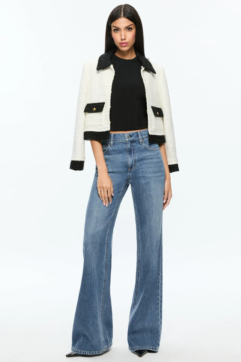 Alice & Olivia Topher Boxy Jacket BLazer