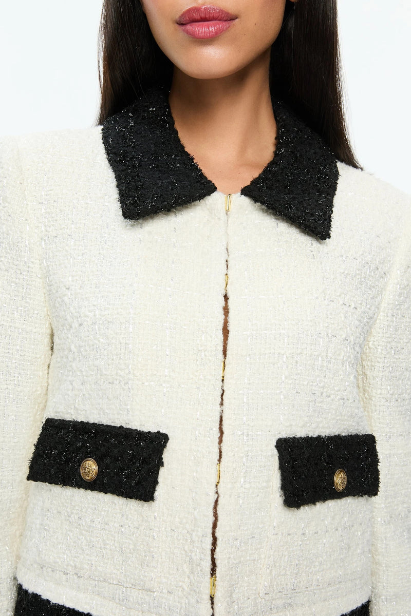 Alice & Olivia Topher Boxy Jacket BLazer