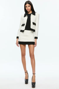 Alice & Olivia Topher Boxy Jacket BLazer