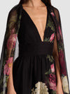 Alice + Olivia Roya Gown With Detachable Cape