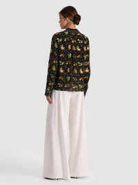 Alice + Olivia Willa Placket Top Harvest