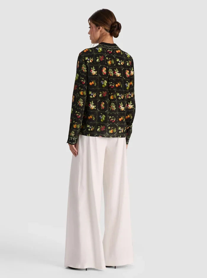 Alice + Olivia Willa Placket Top Harvest