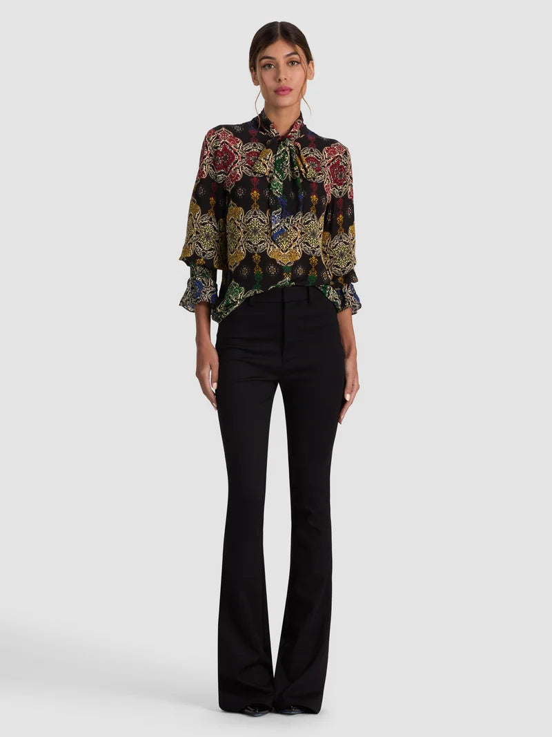 Alice + Olivia Lloyd Wrap Neck Tie Sleeve Top Road To Love