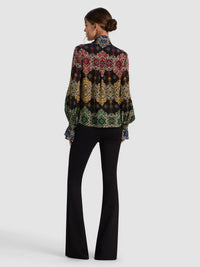Alice + Olivia Lloyd Wrap Neck Tie Sleeve Top Road To Love