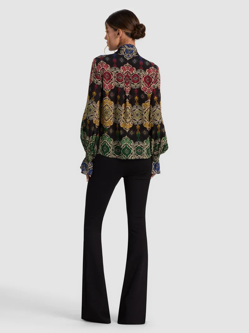 Alice + Olivia Lloyd Wrap Neck Tie Sleeve Top Road To Love