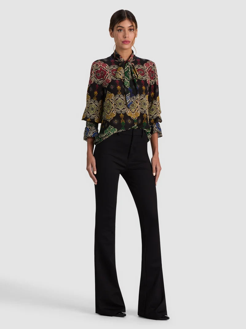 Alice + Olivia Lloyd Wrap Neck Tie Sleeve Top Road To Love