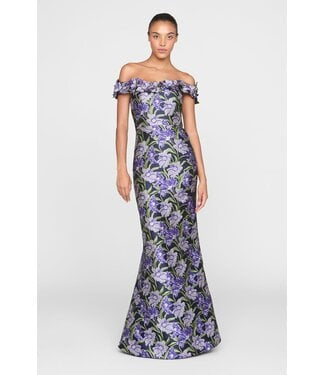Robe Évasée Theia Olyssia Iris Blossom/Marine