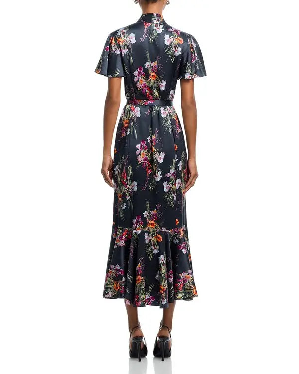 Robe Willow Bouquet Iris Cinq a Sept Noir Multi