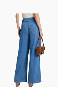 L'Agence Jennings High Rise Snap Wide Leg Jean Tortsen