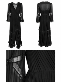 Twinset Pleated Dress With Ruffles - Nero