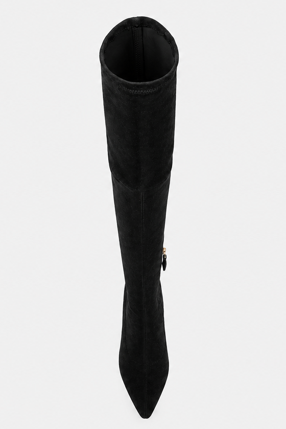 L'Agence Clarin II Over-The-Knee Boot Black Suede
