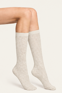Wolford Cotton Diamond Socks Whipped Cream