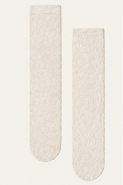 Wolford Cotton Diamond Socks Whipped Cream