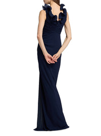 Robe Badgley Mischka V Nk Octo Rffl Marine