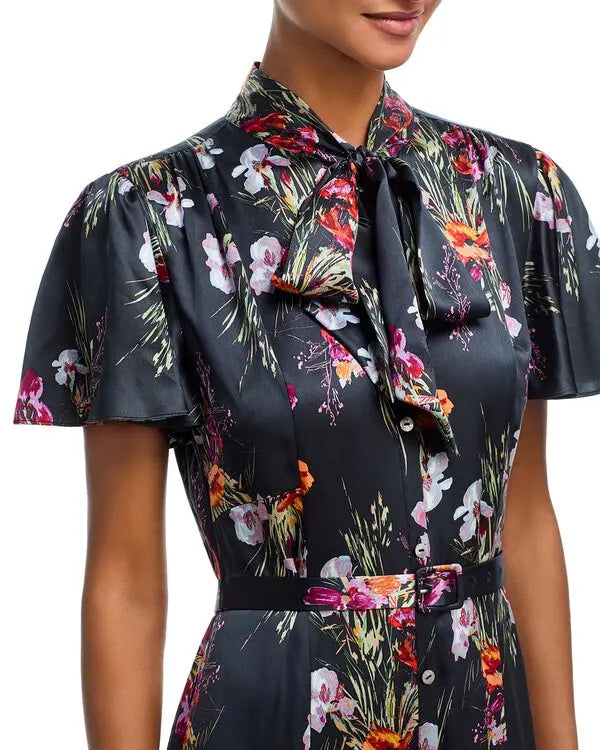 Robe Willow Bouquet Iris Cinq a Sept Noir Multi