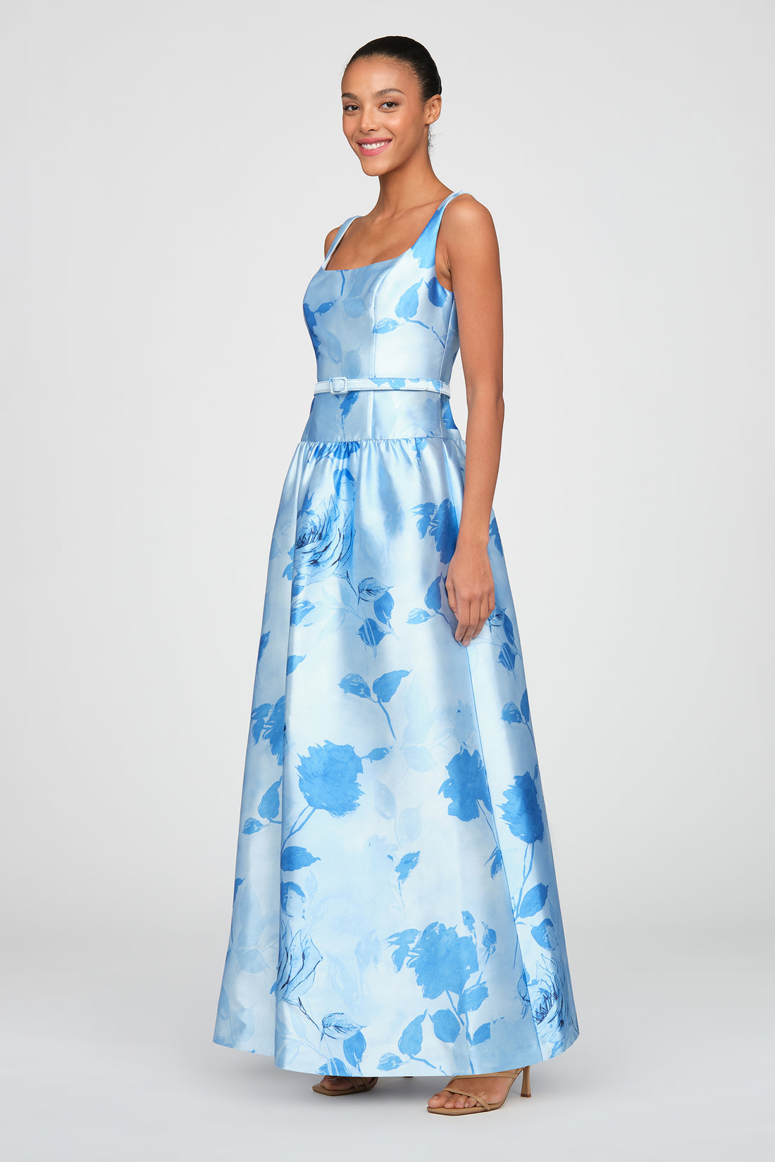 La Petite Robe de Chloe Gown Floral Aqua