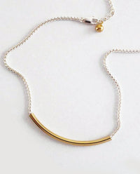 Harakiri Anca-Y-S Gold Bar Necklace in Silver
