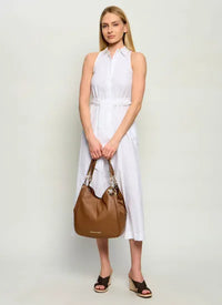 Robe en popeline de coton Marella blanche