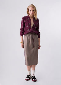 Sweat-shirt Liu Jo Sport avec broderie de bijoux - Red Aubergine