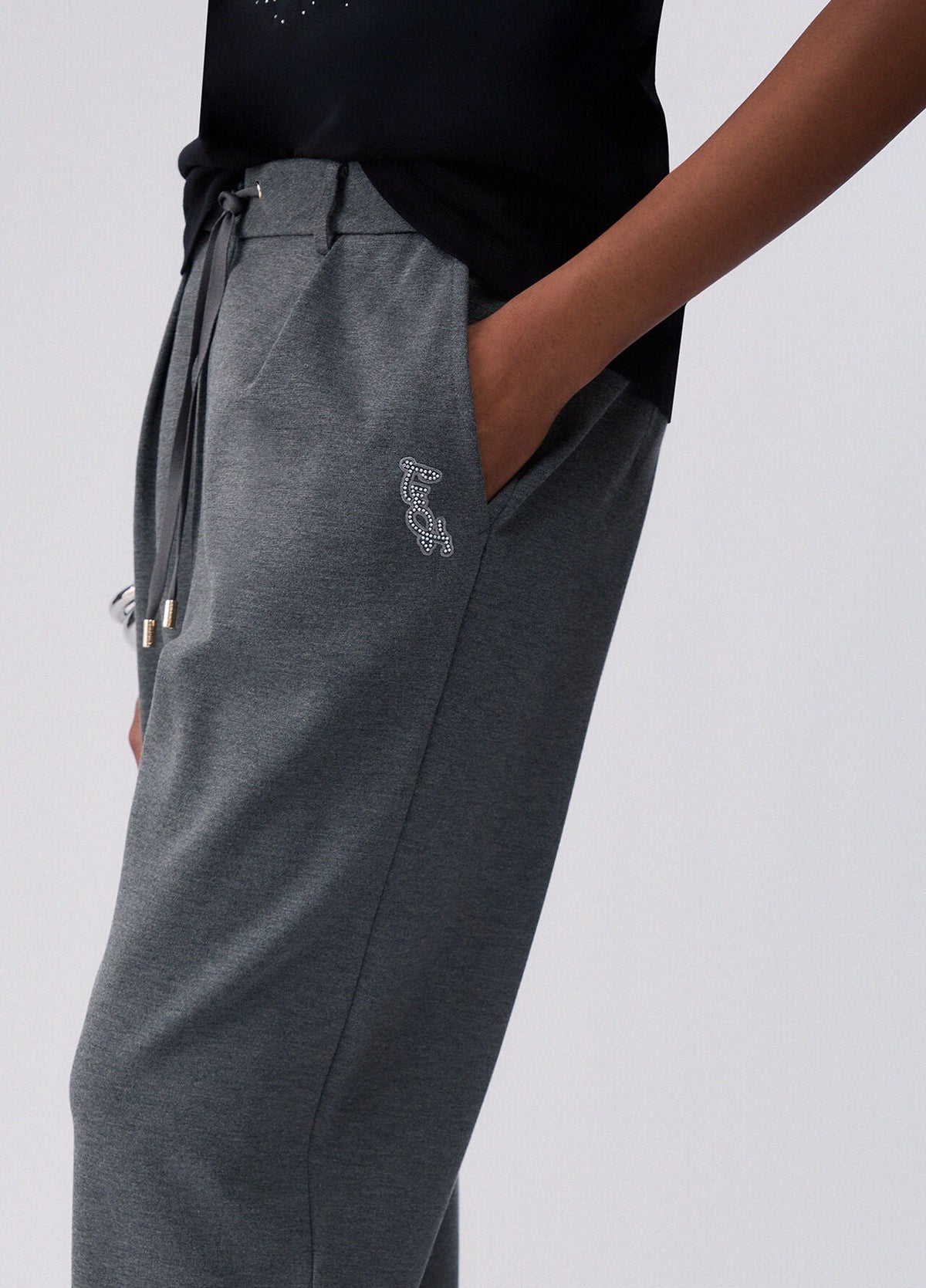 Liu Jo Sport Drawstring Trousers - Acciaio Mel