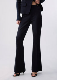 Liu Jo White Flare Pants in Punto Milano - Nuit Noir