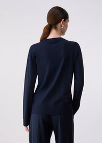 Pull en mélange de laine Liu Jo White - Nuit Noir/Dark Blue