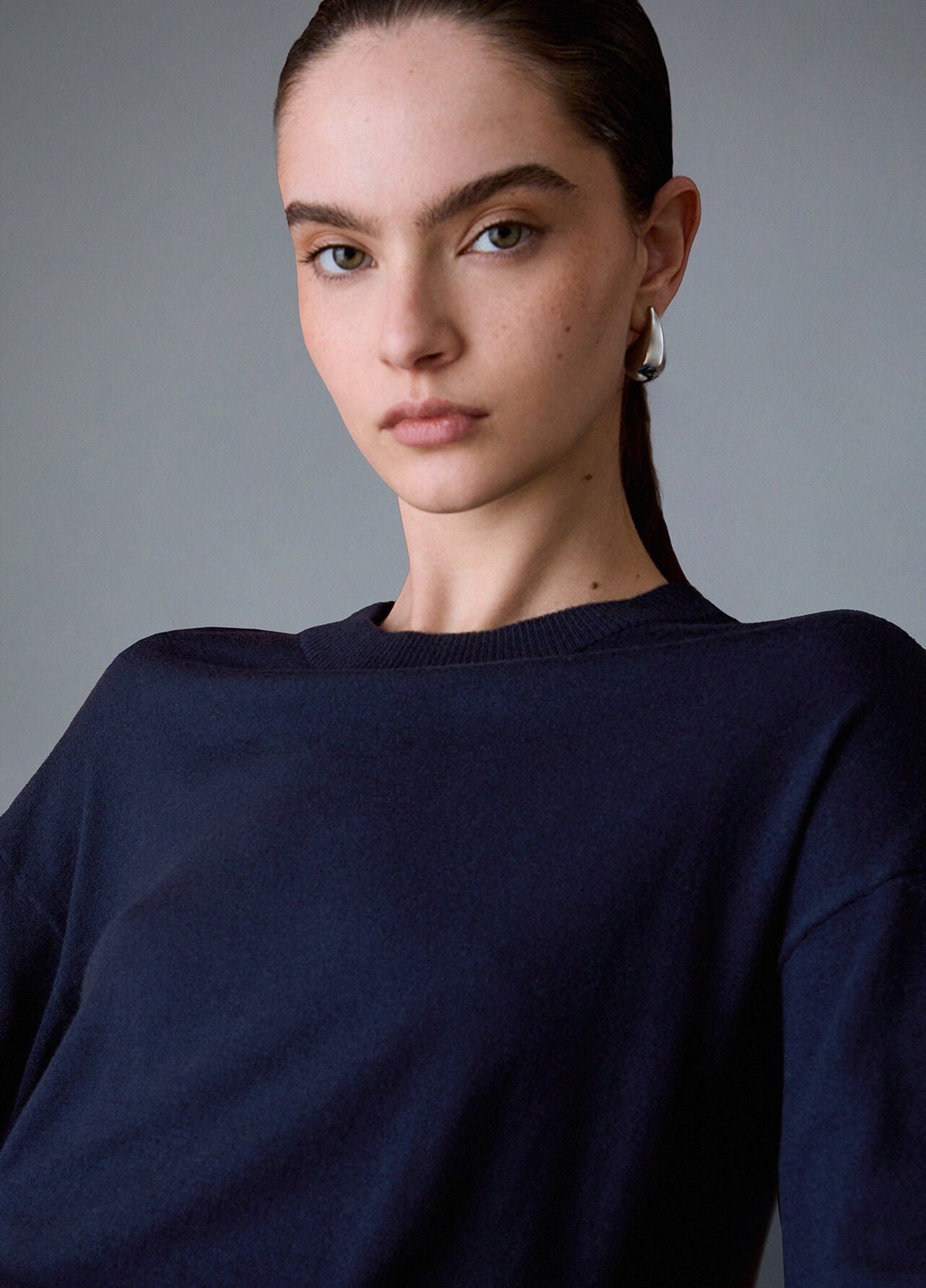 Pull en mélange de laine Liu Jo White - Nuit Noir/Dark Blue