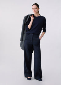Pull en mélange de laine Liu Jo White - Nuit Noir/Dark Blue