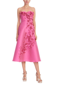 Badgley Mischka Gazar 3D Midi Magenta